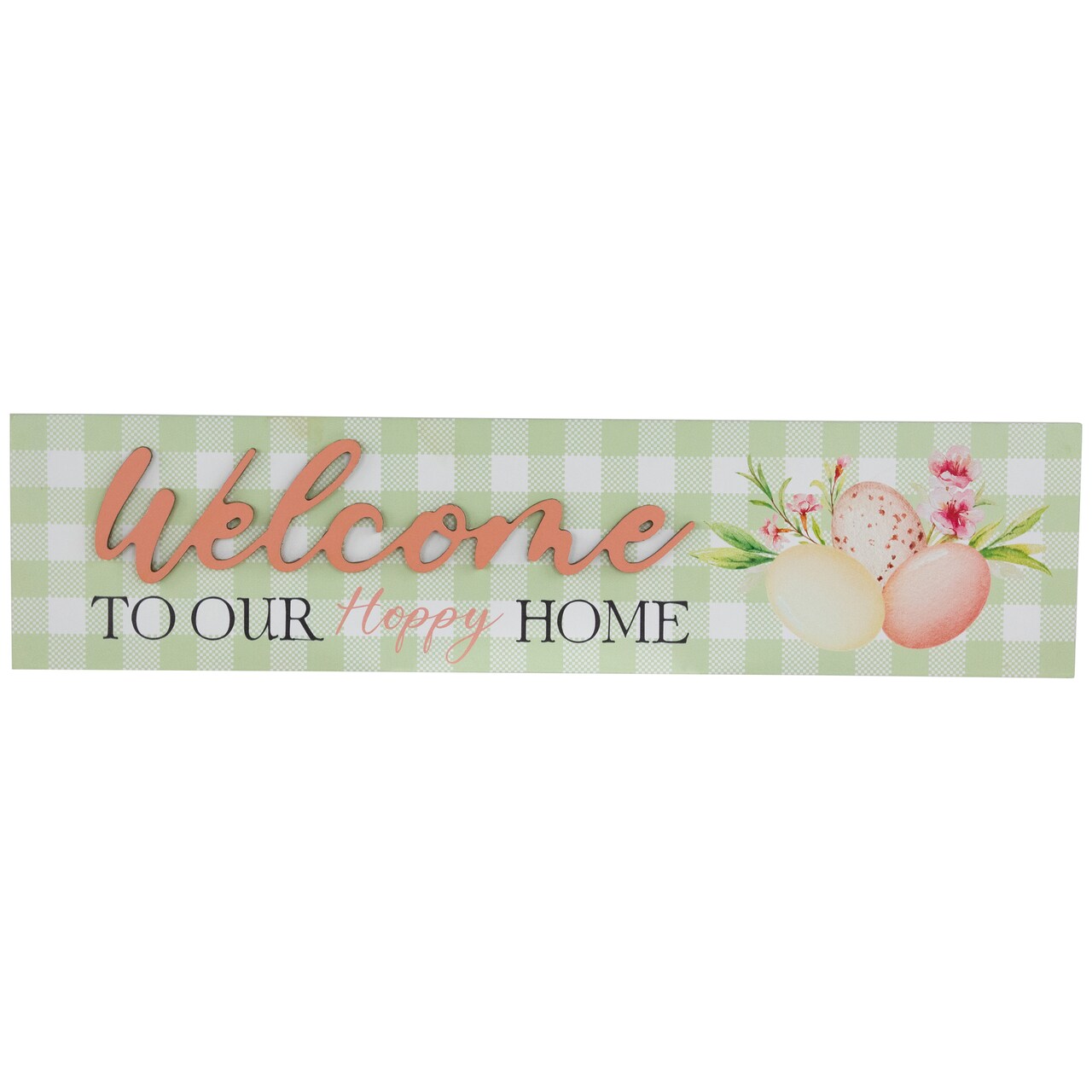 Northlight Welcome to Our Hoppy Home Easter Wall Sign - 19.75"